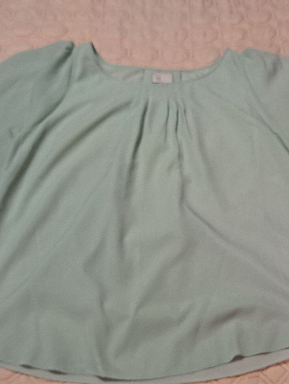 Anthropologie Women’s Mint Green Pleated Blouse Size 00